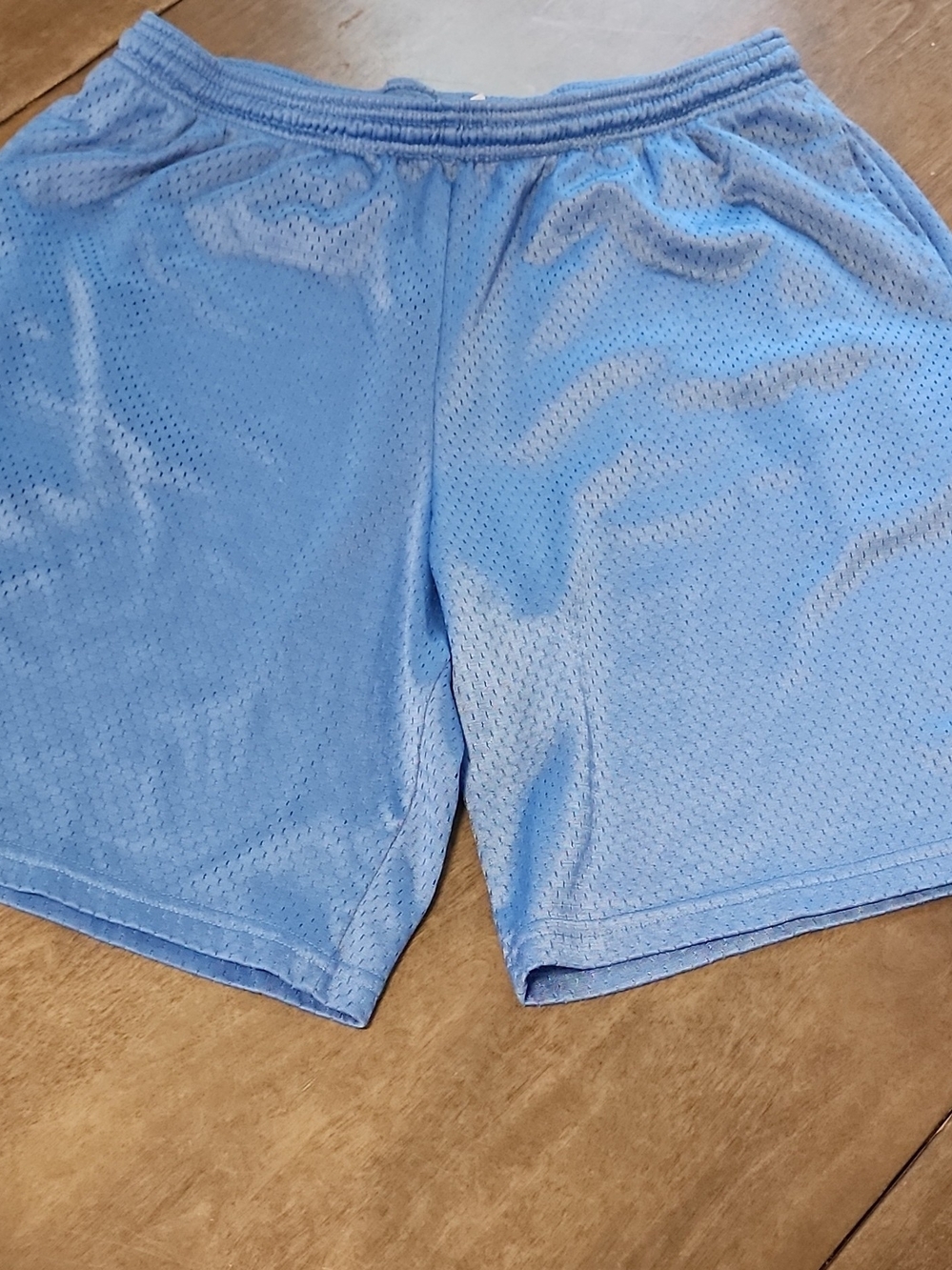 Vintage Y2K Champion Mesh Gym Shorts Blue Mens Size M C Logo Authentic 90s